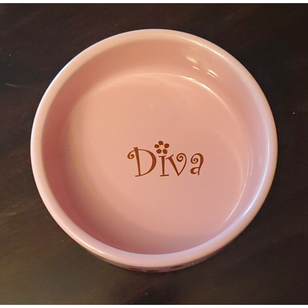 Top Paw Pink Ceramic Personalized Pet Bowl, Dishwasher & Microwave Safe